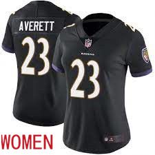 Women Baltimore Ravens 23 Anthony Averett Black Nike Limited Player NFL Jersey